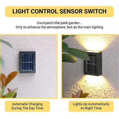 Waterproof Solar LED Wall Light – Garden & Fence