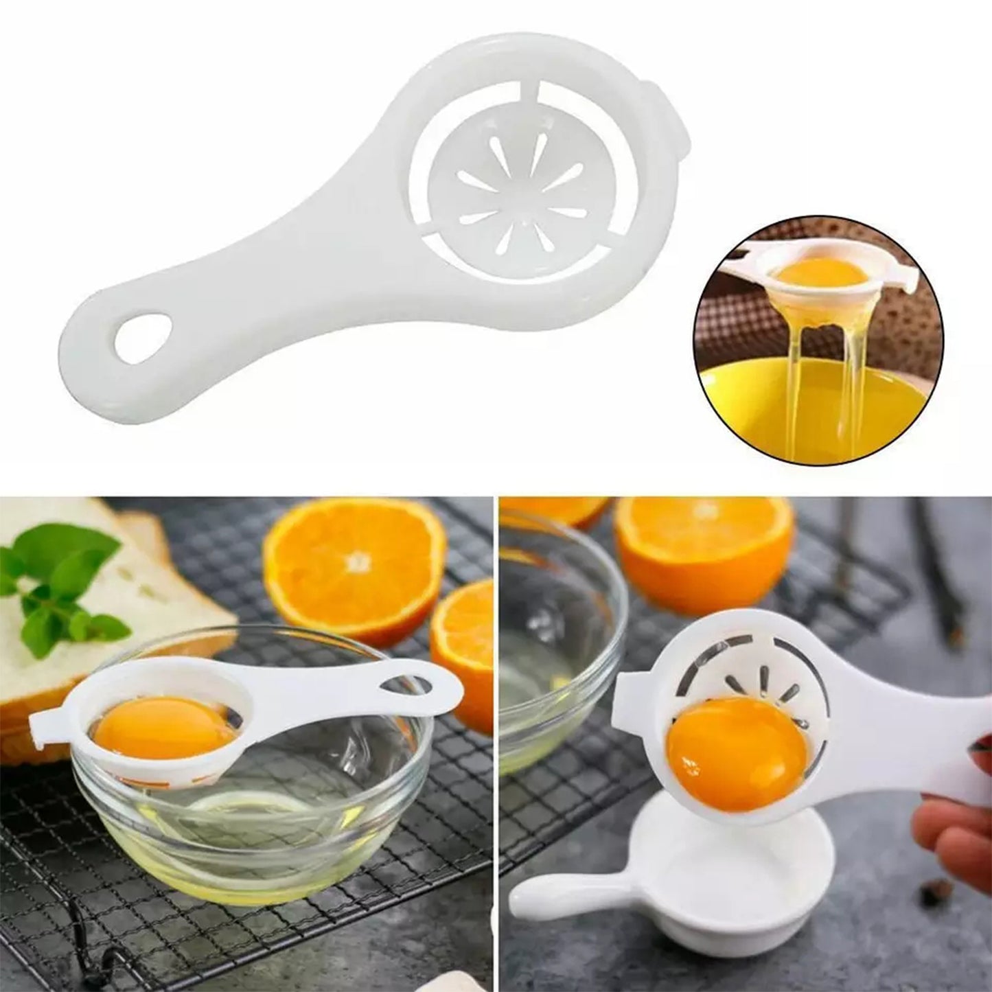 Egg Yolk Separator Egg White Yolk Filter Separator Egg Strainer Spoon Filter Egg Divider