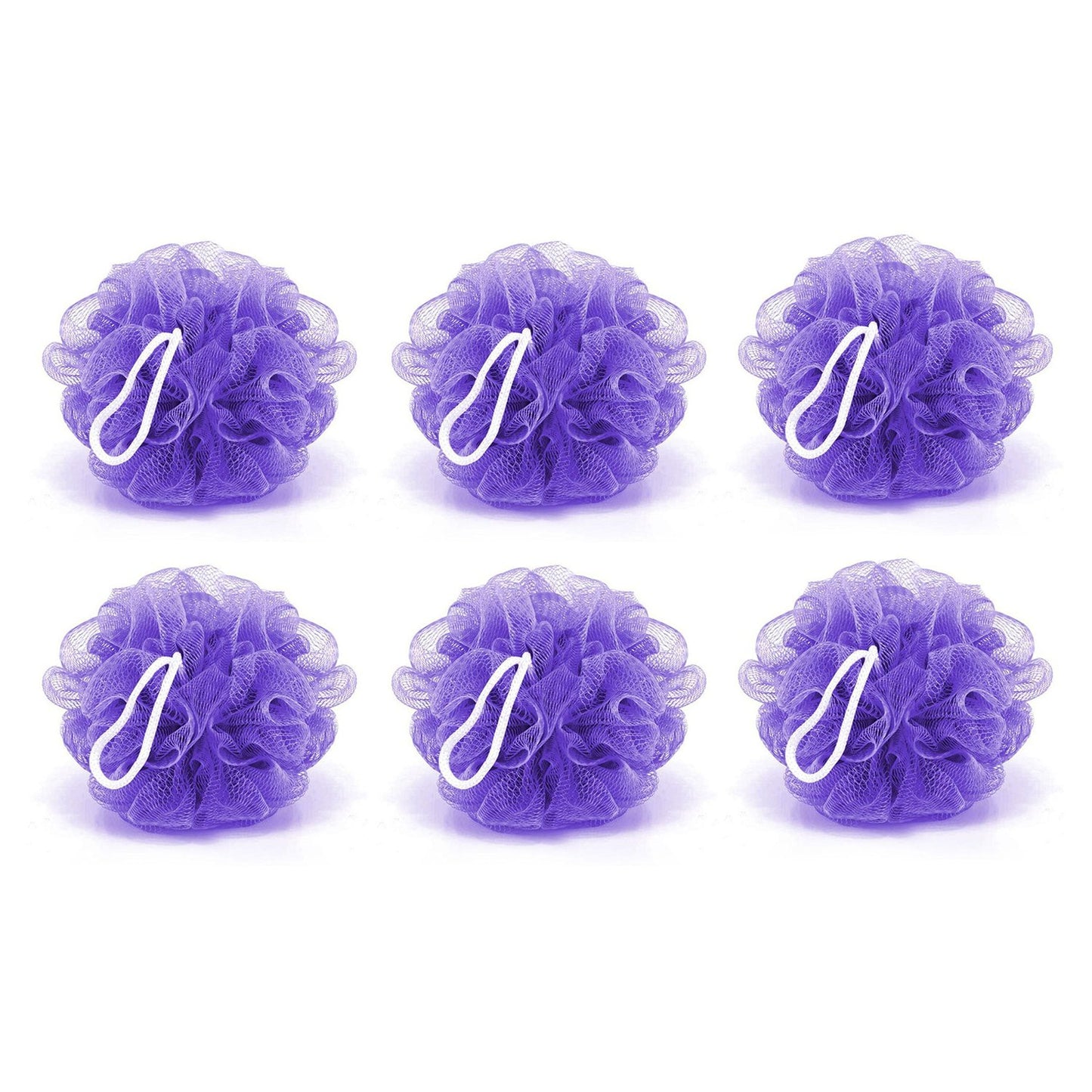 Bath Shower Loofah Sponge Pouf Body Scrubber (Pack Of 6pcs)