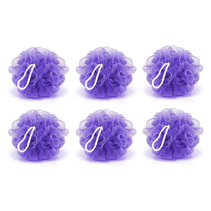 Bath Shower Loofah Sponge Pouf Body Scrubber (Pack Of 6pcs)