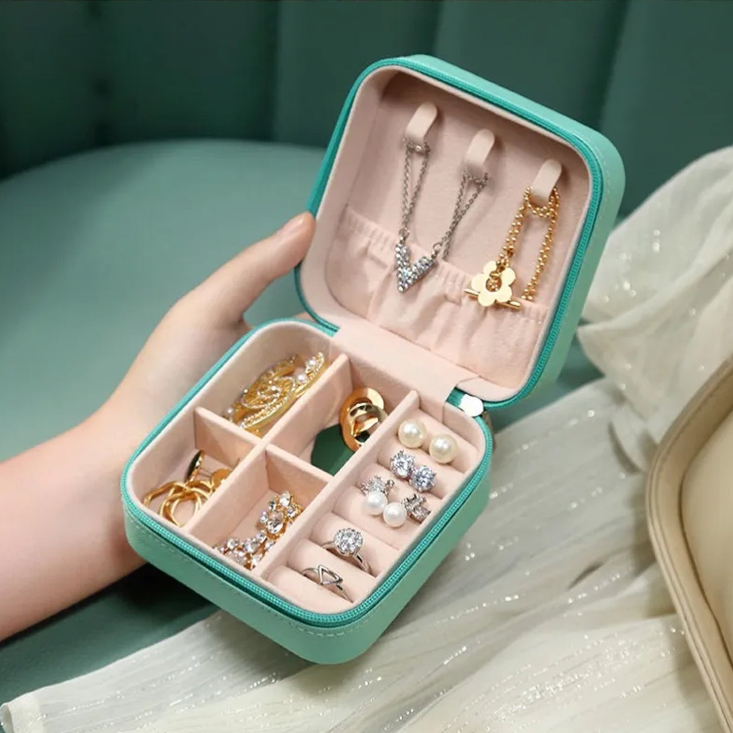 Mini Portable Jewellery Box Organiser