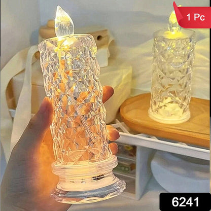 Rose Candles For Home Decoration Crystal Candle Lights