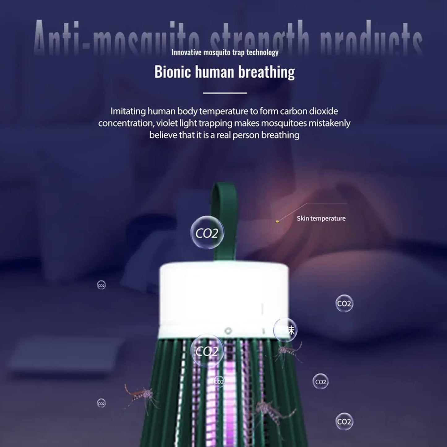Portable Mosquito Killer Lamp – For Bedroom, Office & Outdoors