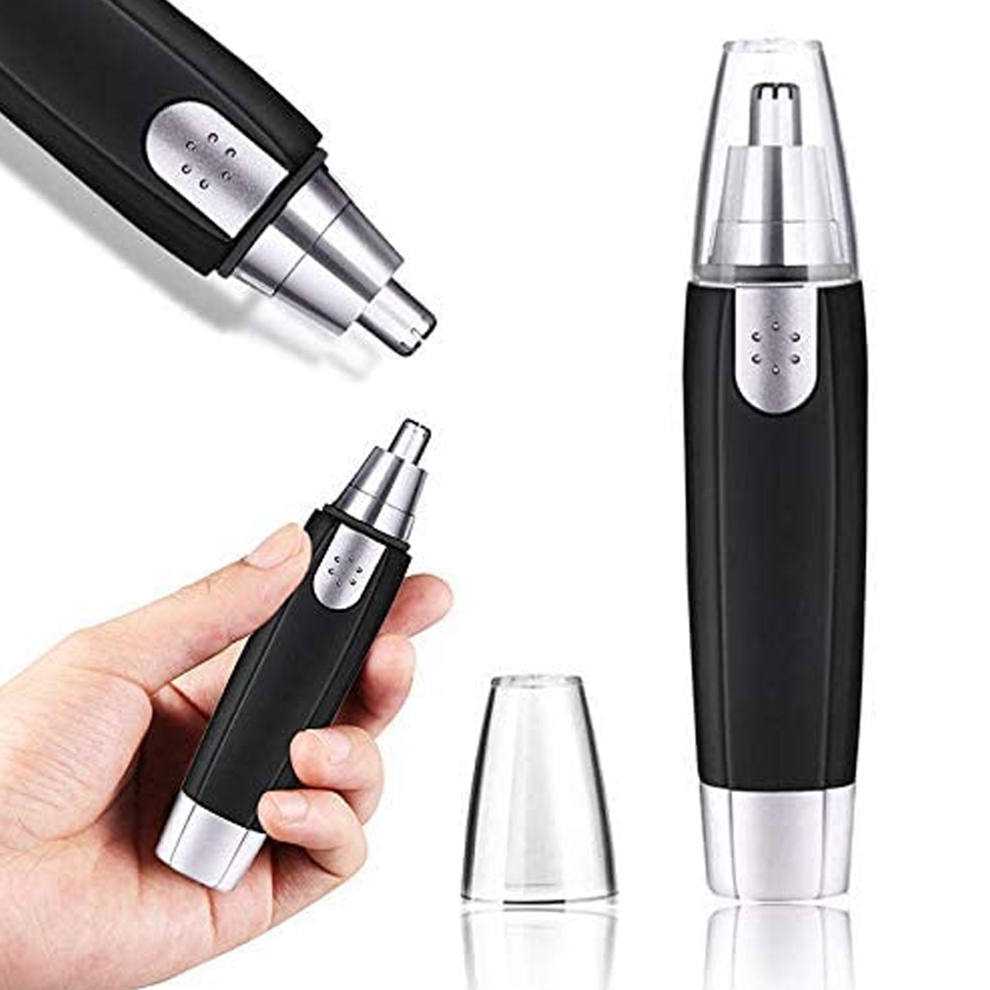 Ear and Nose Hair Trimmer – Battery Operated, Heavy-Duty Steel (1 Pc)