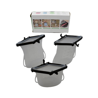 Reusable Silicone Food Storage Bags – Leakproof & BPA Free (Set of 3)