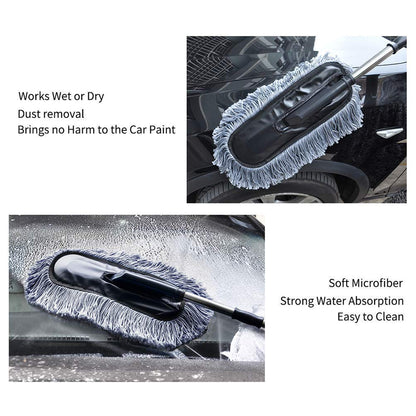 Car Duster with Long Handle – Retractable Microfiber Cleaning Brush (1 Pc)