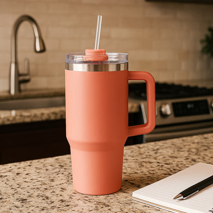 Peach Extra Large Insulated Travel Mug (1200ml - 1 Pc)