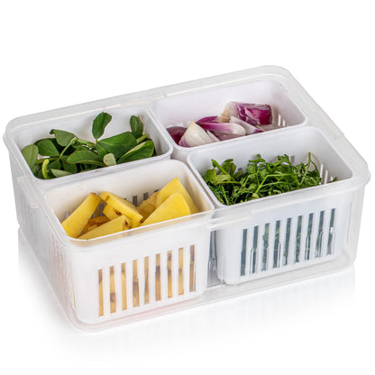 Fridge Storage Box – Vegetable Crisper & Freezer Organizer (1 Pc)