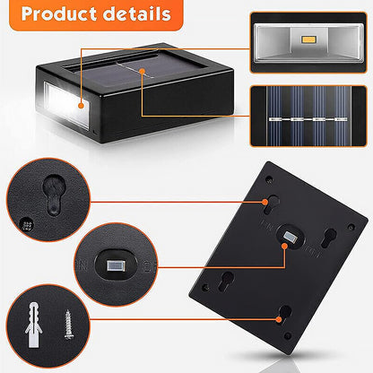 Waterproof Solar LED Wall Light – Garden & Fence