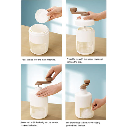 Portable Ice Crusher – Manual Gola Maker & Shaved Ice Machine (1 Pc)