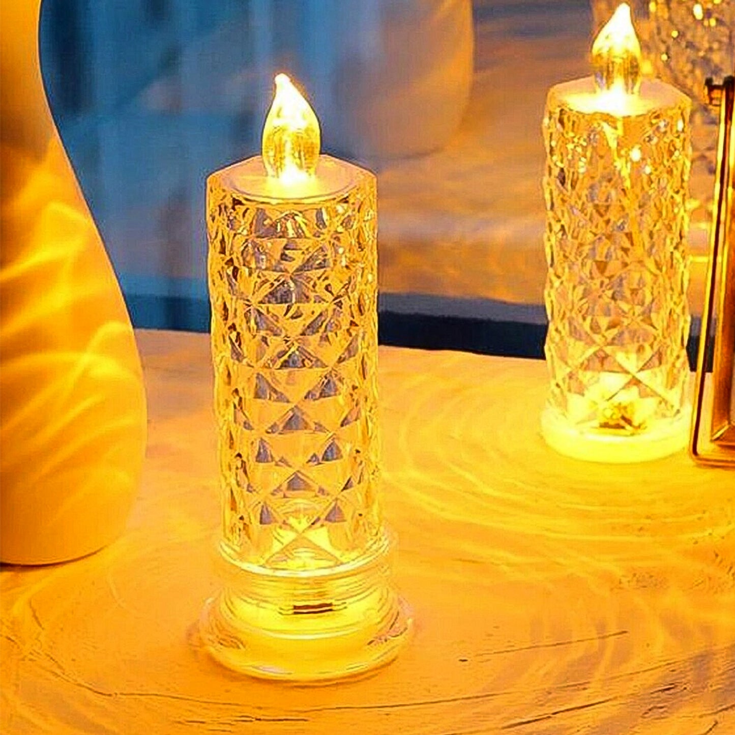 Rose Candles For Home Decoration Crystal Candle Lights