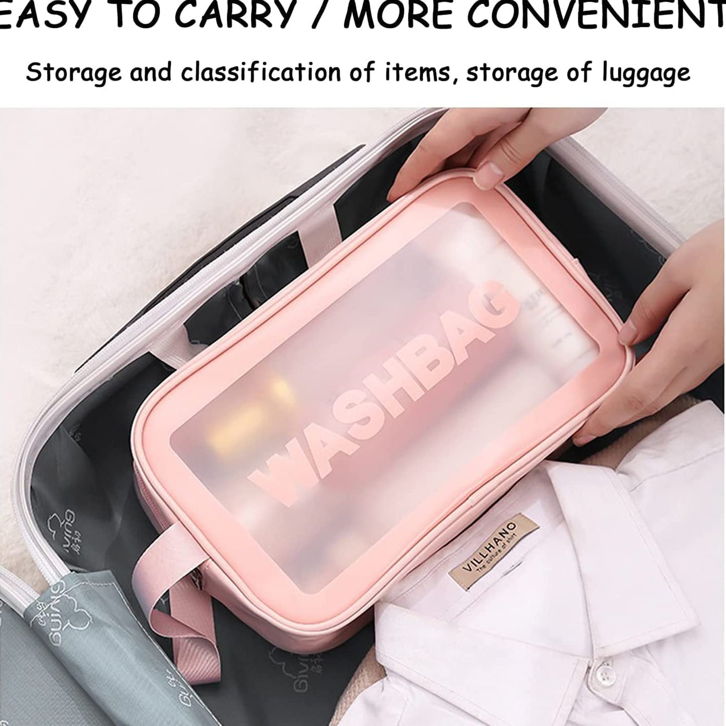 Cosmetic Pouch Set – Makeup & Toiletry Bags (Set of 3)