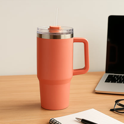 Peach Extra Large Insulated Travel Mug (1200ml - 1 Pc)