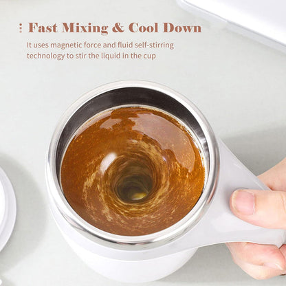 Portable Self-Stirring Mug – Stainless Steel Travel Cup