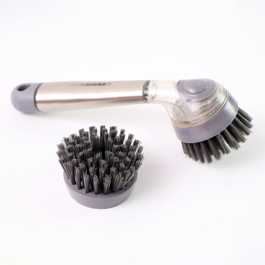 Cleaning Brush Set – Long Handle Scrub Brush with Liquid Dispenser (1 Set)