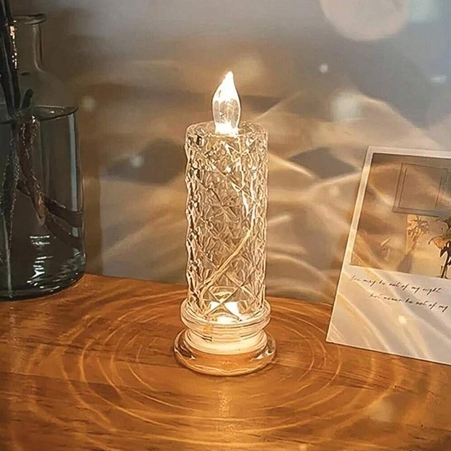 Rose Candles For Home Decoration Crystal Candle Lights