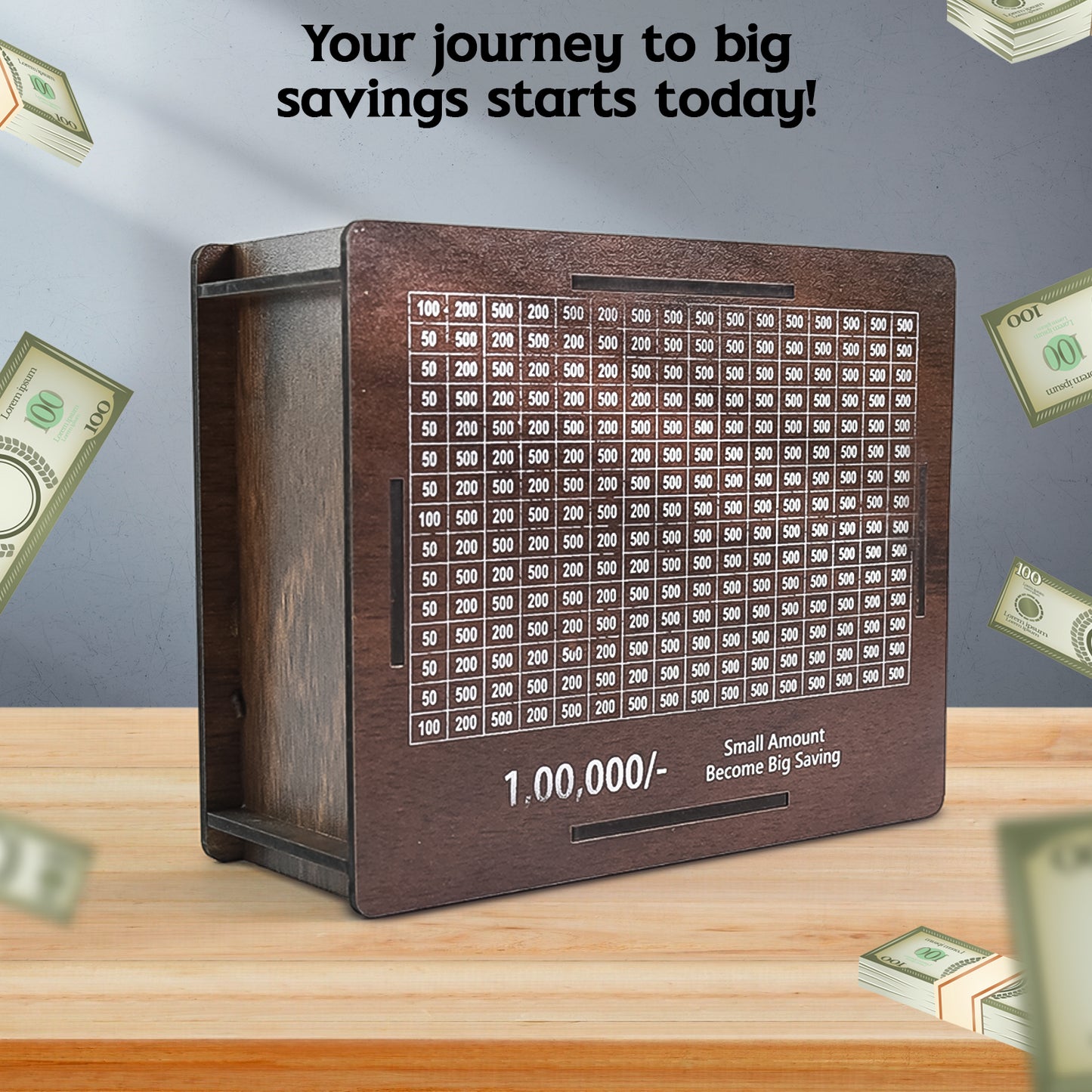 Wooden Money Piggy Bank Money Box