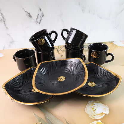 Mug Set With Serving Bowl (8 Pcs Set)
