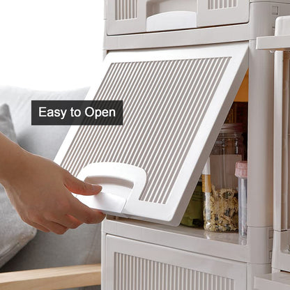 Multipurpose Plastic Storage Cabinet – 4 Layer Foldable Drawer Unit (1 Pc)