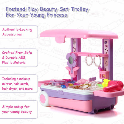Beauty Trolley Set for Kids– (25 Pcs)