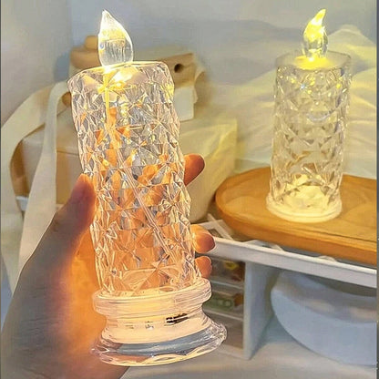 Rose Candles For Home Decoration Crystal Candle Lights