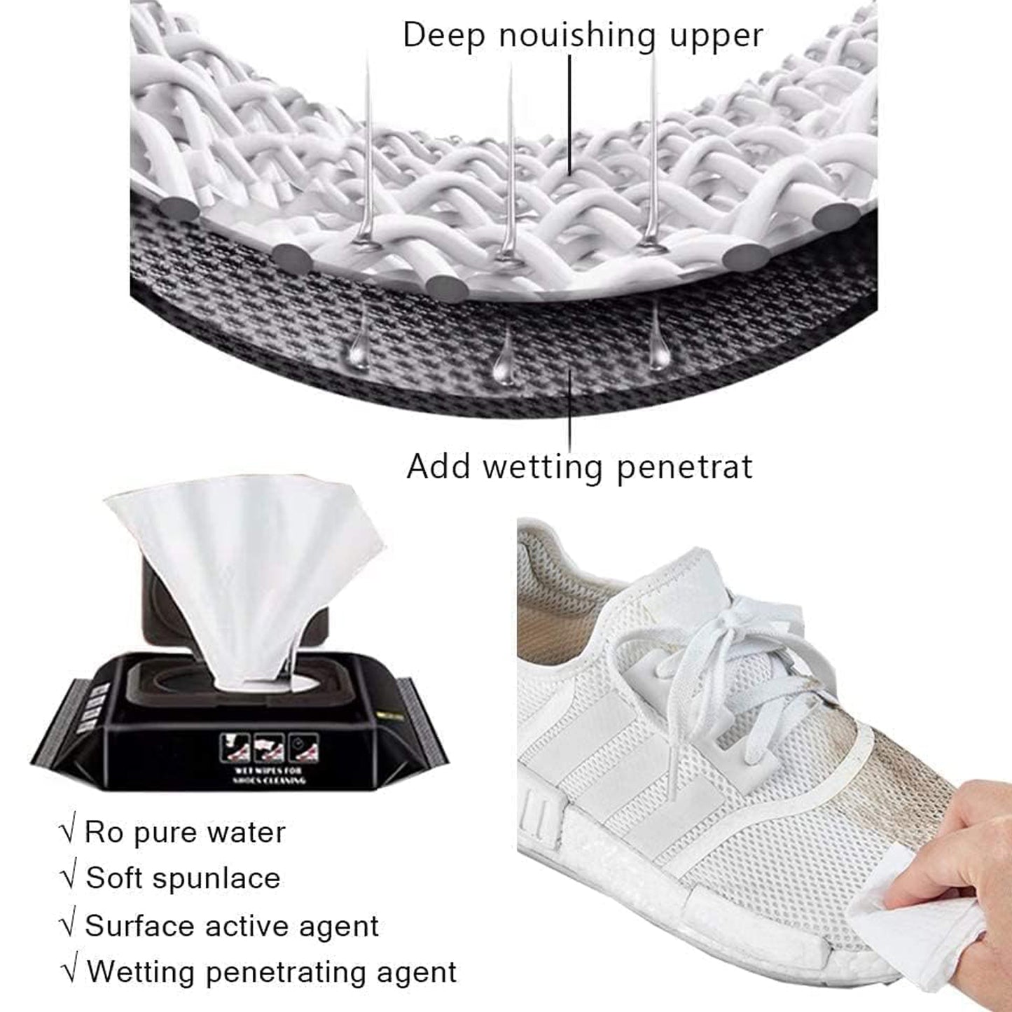 Shoe Cleaning Wet Wipes – Quick & Disposable for Sneakers (1 Pc)