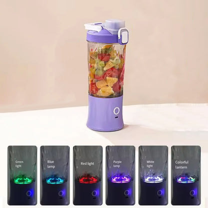 Electric Crusher Juicer With Multicolor Light 8 Blades (600 Ml  Multicolor)