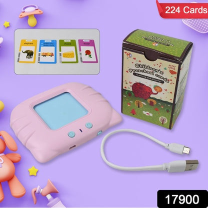 Kids Learning Flash Card Machine – 224 English Words Educational Toy (1 Set)